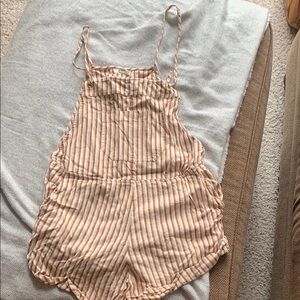 Striped Tan and White Romper Billabong